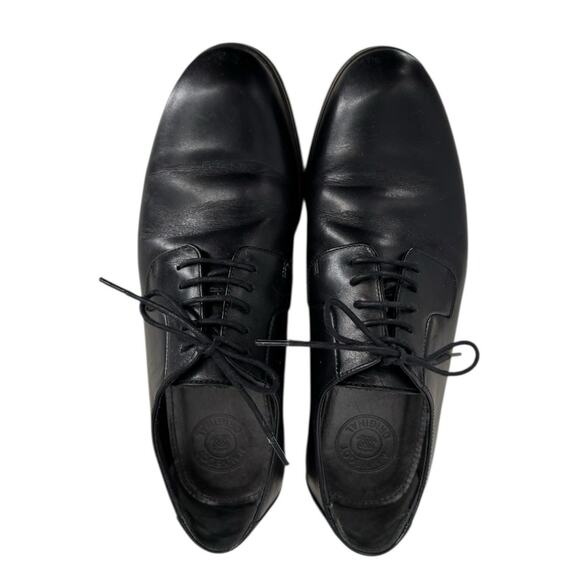 NAVYBOOT Original Womens Black Leather Derby Shoe Oxford Preppy Minimalist Sz 38 - Picture 6 of 9